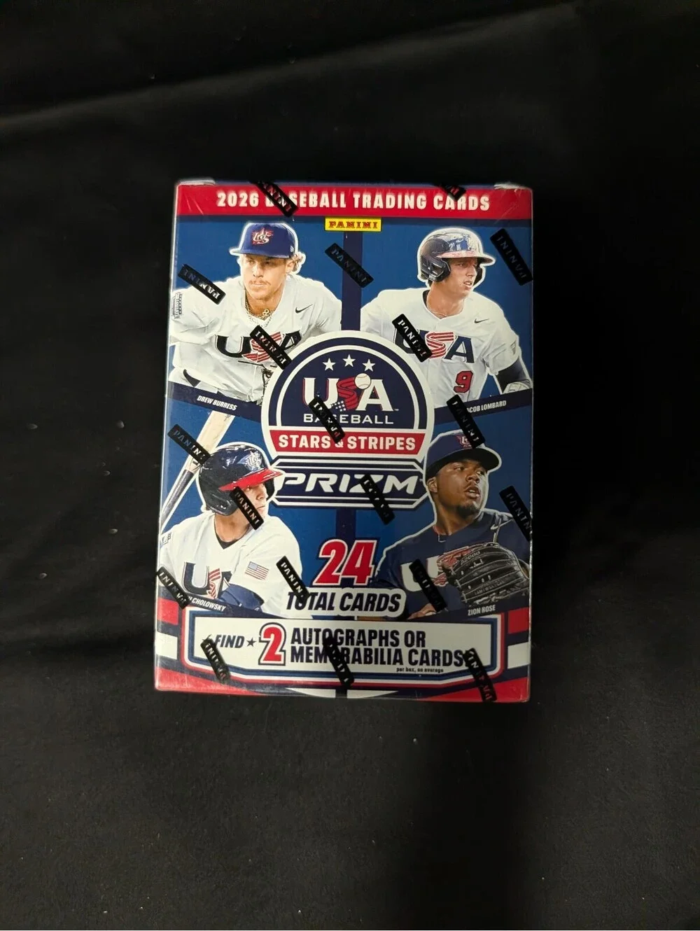2026 Panini USA Baseball Stars & Stripes Prizm Trading Cards Box - 24 Cards